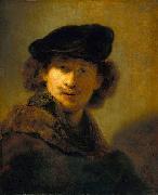 Rembrandt Peale Self-Portrait with Velvet Beret oil painting on canvas